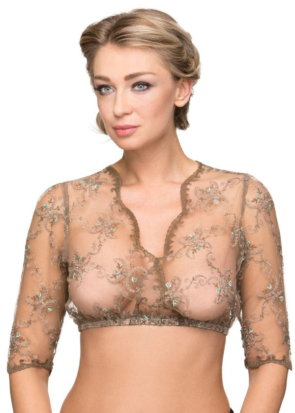 Dirndlbluse - Dirndlbluse Carolin türkis - Dirndl.com