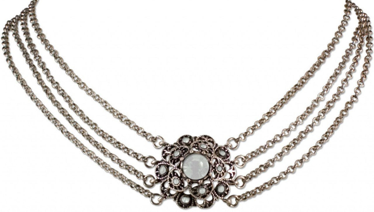 Kette - Collier Paulina altsilber - Dirndl.com
