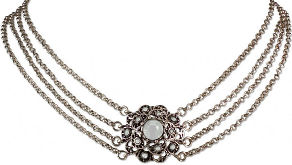 Kette - Collier Paulina altsilber - Dirndl.com