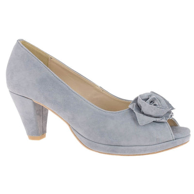 Trachtenschuh - Trachtenpumps Dorle hellblau - Dirndl.com