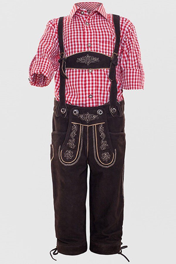 Lederhose - Jungenlederhose Lucas dunkelbraun - Dirndl.com