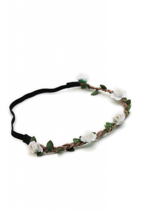 Haarband - Filigranes Haarband mit kleinen weißen Blüten - Dirndl.com