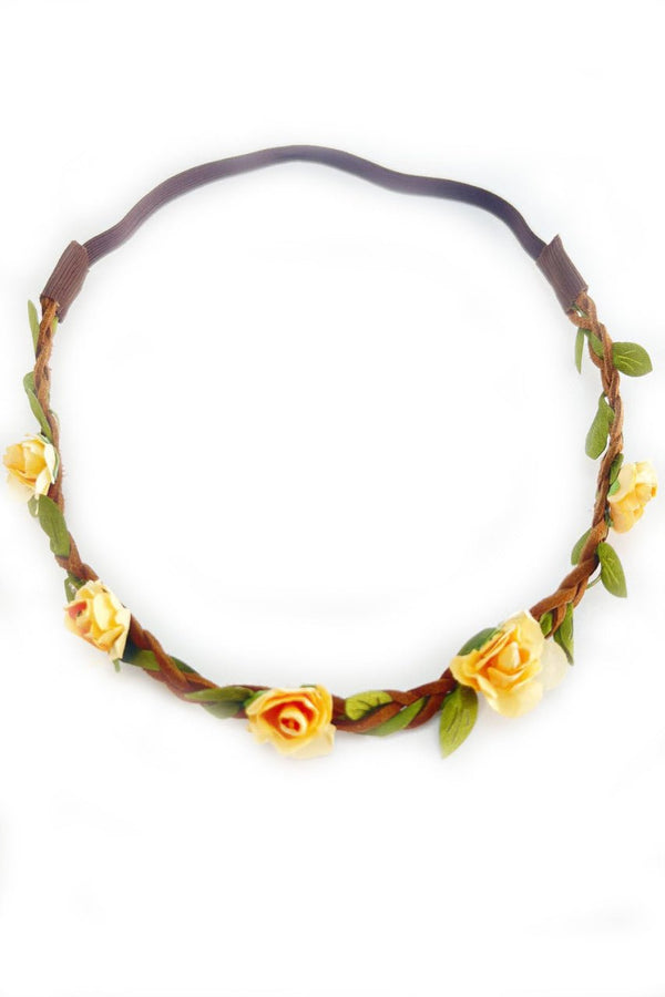 Haarband - Filigranes Haarband mit kleinen gelben Blüten - Dirndl.com