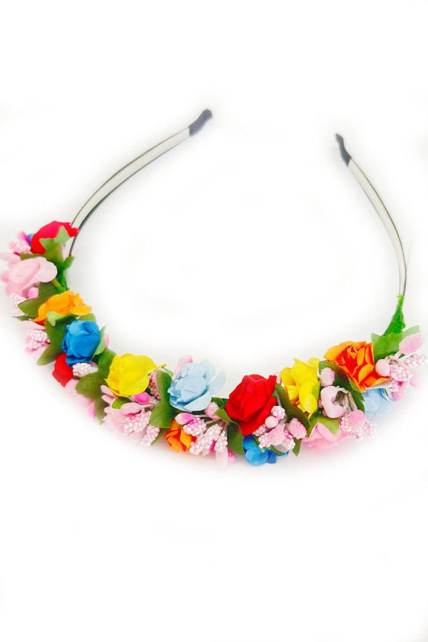 Haarreifen - Haarreif mit bunten Blüten - Dirndl.com