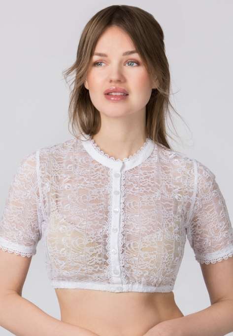 Dirndlbluse - Dirndlbluse Lyla weiss - Dirndl.com