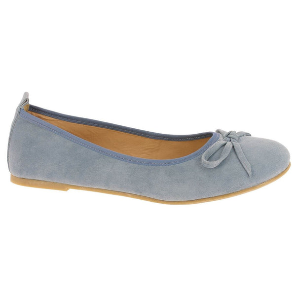 Trachtenschuh - Ballerinas Iris hellblau - Dirndl.com