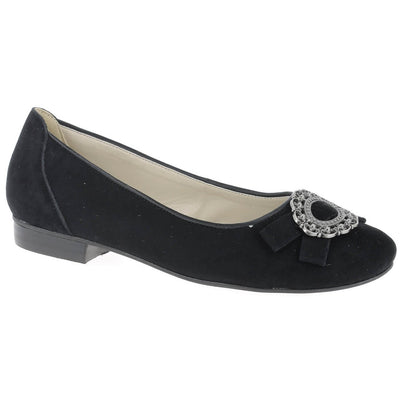 Trachtenschuh - Ballerinas Judith schwarz - Dirndl.com
