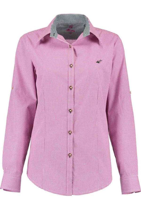 Trachtenbluse - Damenbluse Lara bordeaux - Dirndl.com