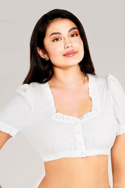 Dirndlbluse - Dirndlbluse Laria weiß - Dirndl.com