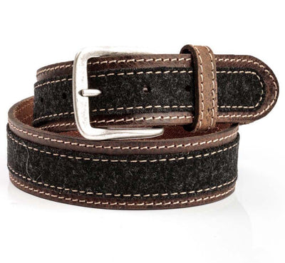 Trachtengürtel - Gürtel Leder&Loden anthrazit - Dirndl.com