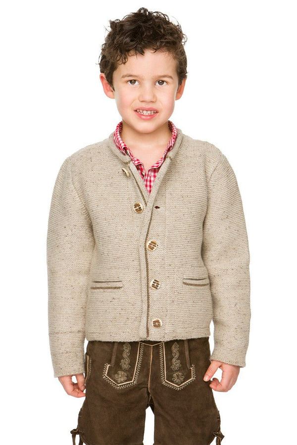 Trachtenstrickjacke - Kinderstrickjacke Malo beige - Dirndl.com