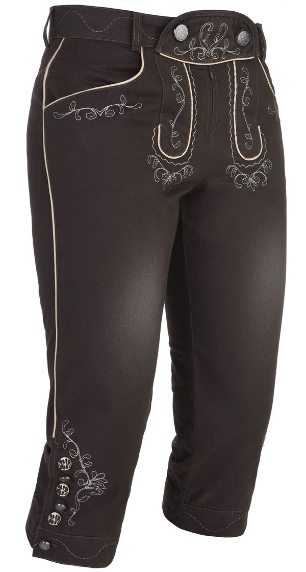 Trachtenhose - Damen Trachtenhose Nauen braun - creme - Dirndl.com