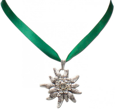 Kette - Satin - Trachtenkette Marlene grün - Dirndl.com