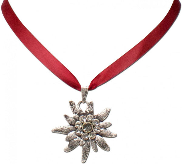 Kette - Satin - Trachtenkette Marlene rot - Dirndl.com