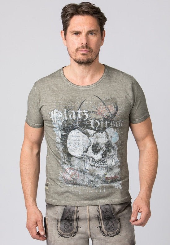 Trachtenshirt - T-Shirt Bruno stein - Dirndl.com
