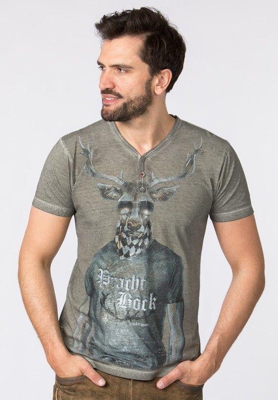 Trachtenshirt - T-Shirt Prachtbock stein - Dirndl.com