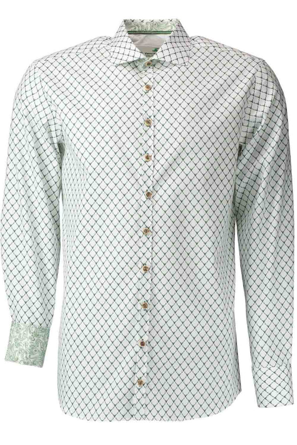 Trachtenhemd - Herrenhemd Silvio grün langarm - Dirndl.com
