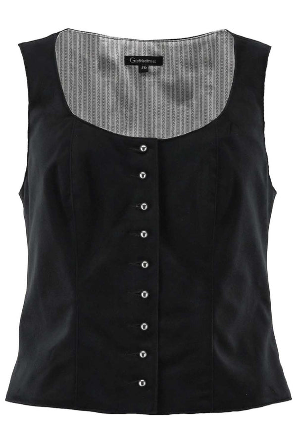 Trachtenmieder - Samt Mieder Tamara schwarz - Dirndl.com