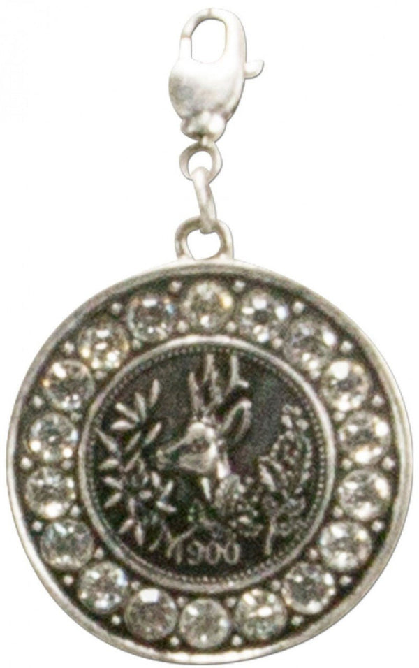 Anhänger - Trachten - Anhänger Glitzerhirsch altsilber - Dirndl.com