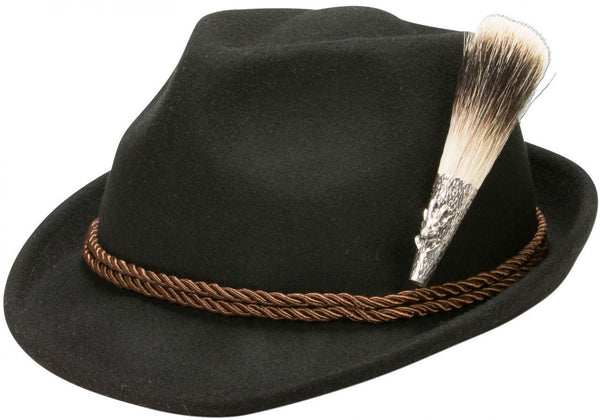 Trachtenhut - Trachten - Filzhut Gamsbock schwarz - Dirndl.com