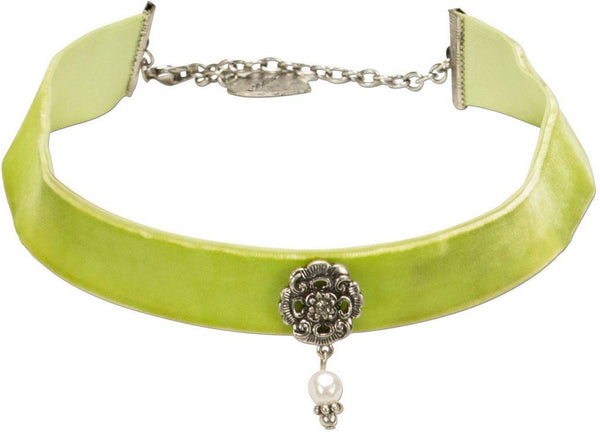 Kropfband - Trachten Kropfband mit Ornament hellgrün - Dirndl.com