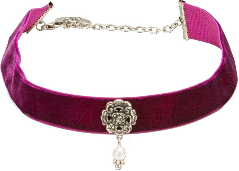 Trachten Kropfband mit Ornament lila