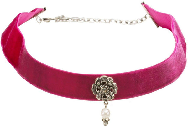 Kropfband - Trachten Kropfband mit Ornament pink - Dirndl.com