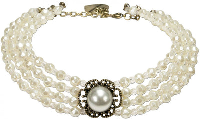 Kropfband - Trachten - Perlenkette Ellie cremeweiß - Dirndl.com