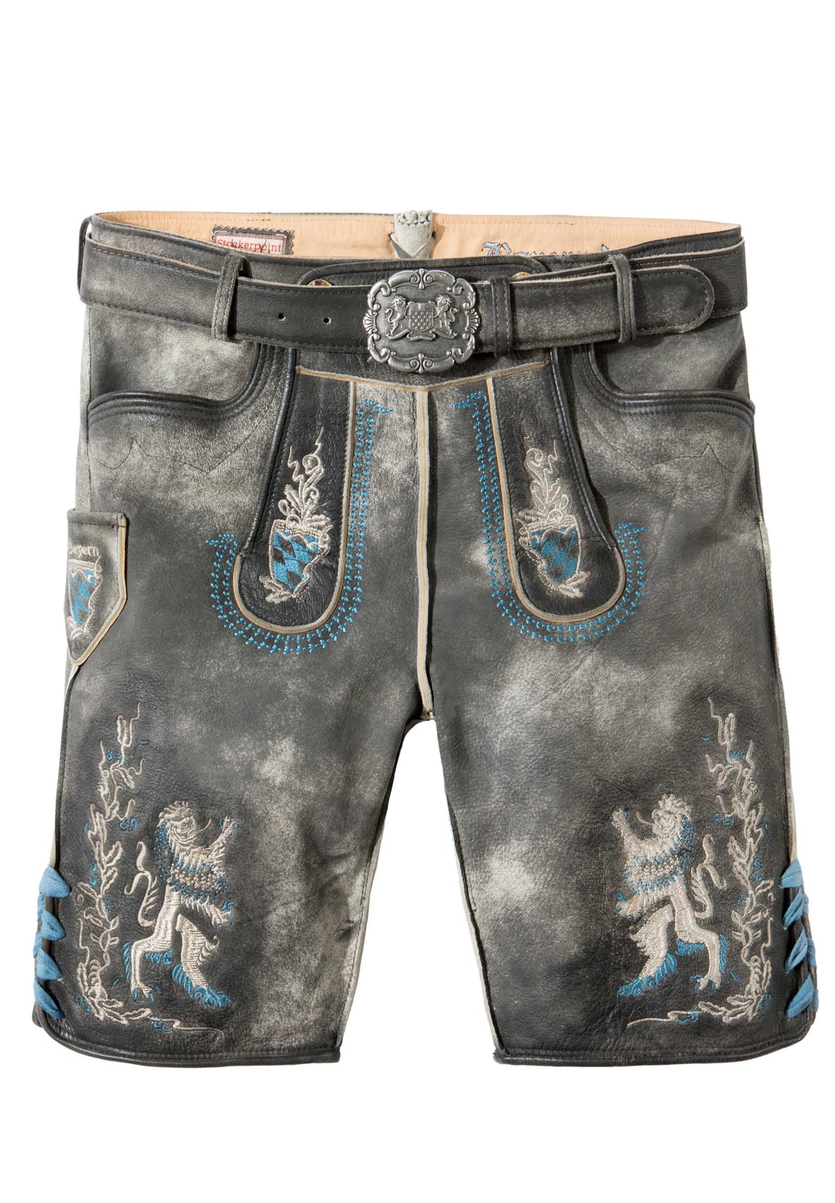 Lederhose - Lederhose Bayern Bua in grau - Dirndl.com