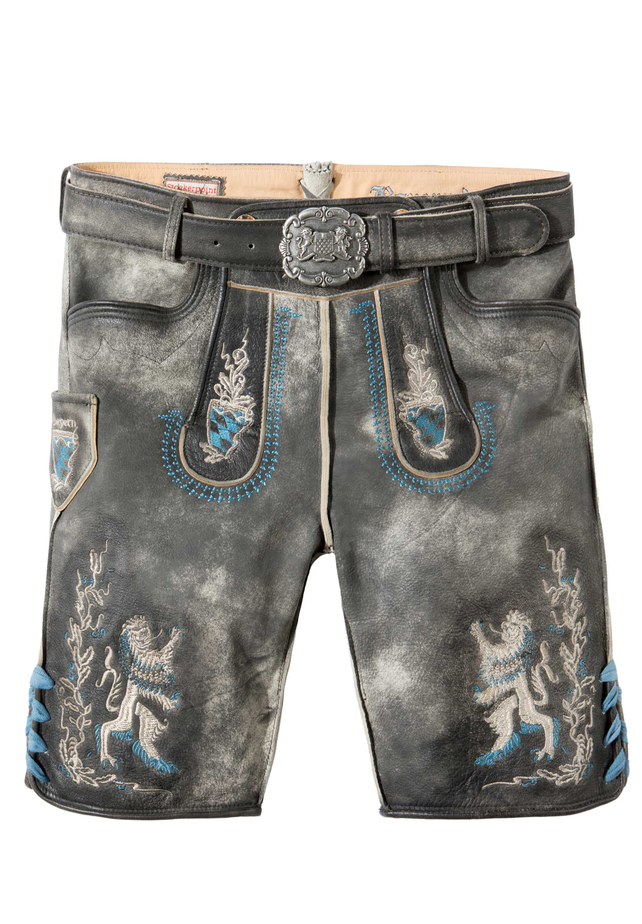 Lederhose Bayern Bua in grau